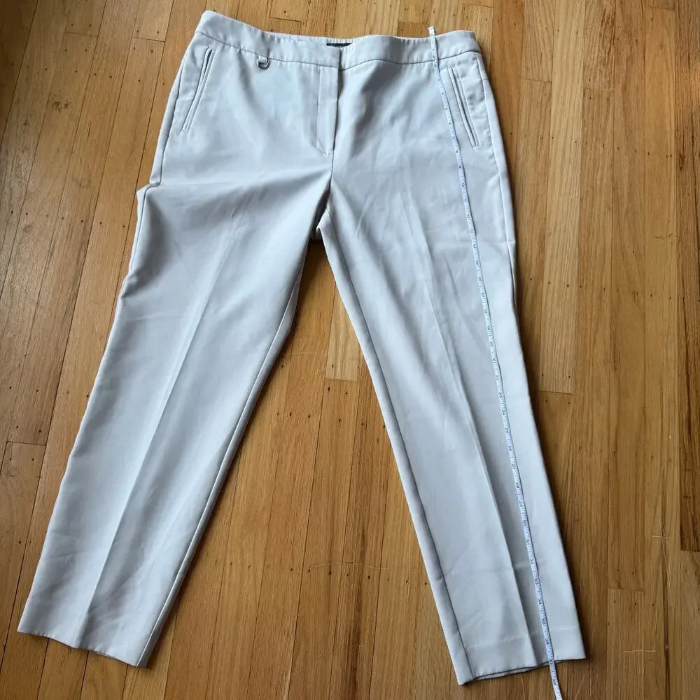 Adrianna Papell Ivory Cream Straight Leg Trousers Pants Size 14 Office Career - Picture 7 of 10